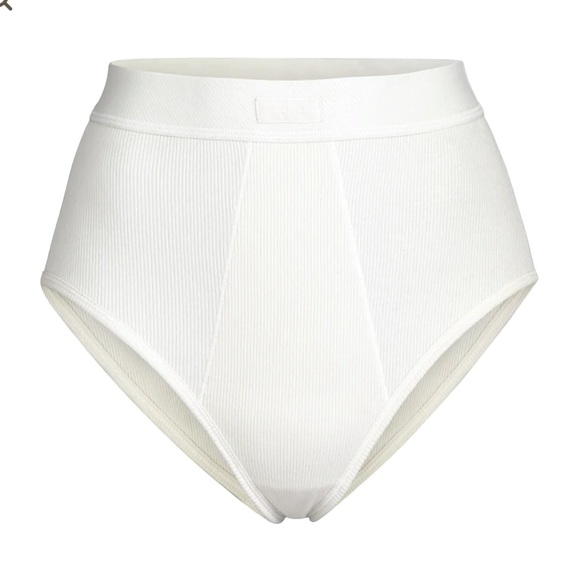 SKIMS Cotton Rib Tank & High Rise Brief Set in Bone - Picture 3 of 8